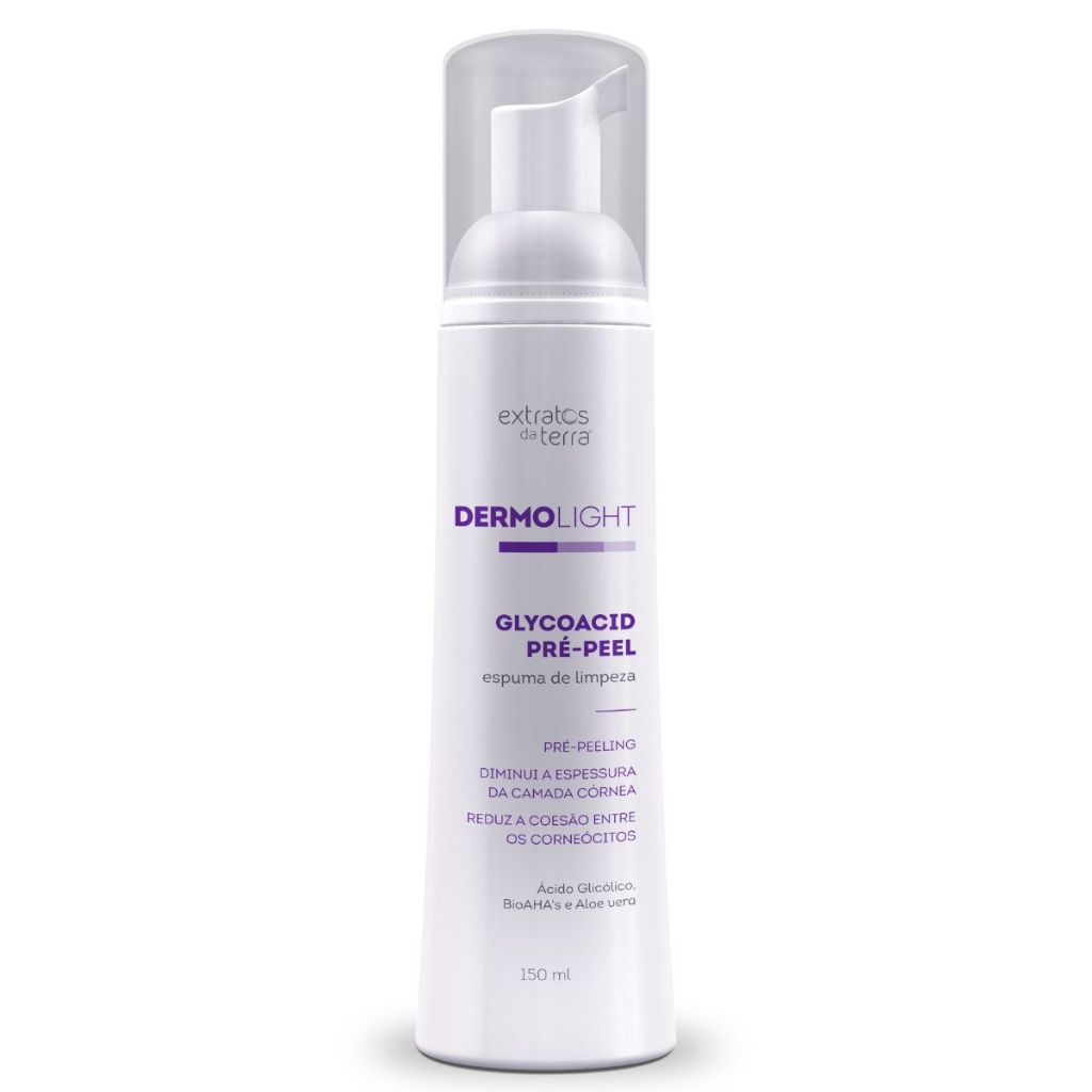 Dermolight Espuma Glycoacid Pre-peel Clareador Manchas 150ml Extratos ...