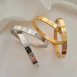 Bracelete Aço inoxidável Dourado ou prata Pulseira Feminina Acessórios Femininos