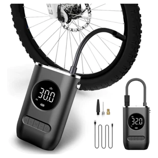 Mini Compressor de Ar Portátil Recarregável Digital USB Calibrador Pneu