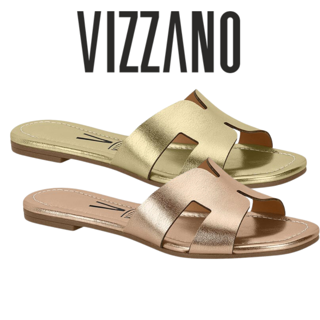 Rasteirinha Papete Feminina Slide Flat Chinelo Vizzano | Shopee Brasil
