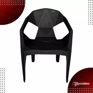 Cadeira Poltrona Diamond Plástica até 182kg JR - Preto