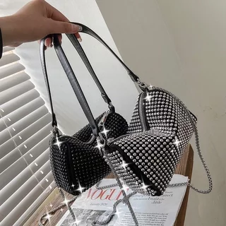 Bolsa de mão Bolsa de ombro Pequena/Nova De Diamantes Incrustados