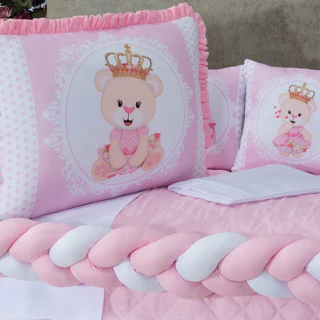 Kit Berço Americano Completo Para Menina e Menino 12 Peças Enxoval Algodão Decorado em Oferta na Shopee