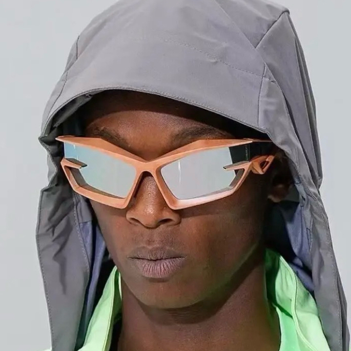 Óculos De Sol Cyberpunk Future Futurista masculino/Feminino Óculos de personalidade europeus e americanos, Proteção UV