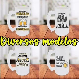 Caneca De Chopp Jateada Personalizada Frases Engraçadas Amigo Parceiro Cachaceiros Diversos Modelos