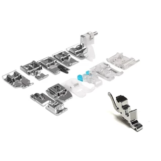 Kit 11 Pés Calcadores Máquina Doméstica + Haste Adaptadora Troca Rápida