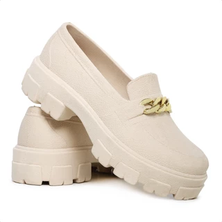 Sapato Mocassim Feminino Tratorado Blogueira Confortavel