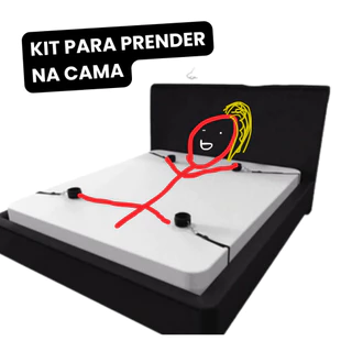 Kit Para Prender na Cama Separador de Pernas e Braços Com Fecho - perna e braço - Sadomasoquismo
