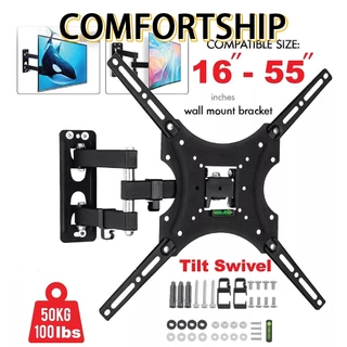 COMFORTSHIP>>Suporte de parede para TV Full Motion com inclinação giratória para 23 32 36 37 40 42 46 49 50 55"