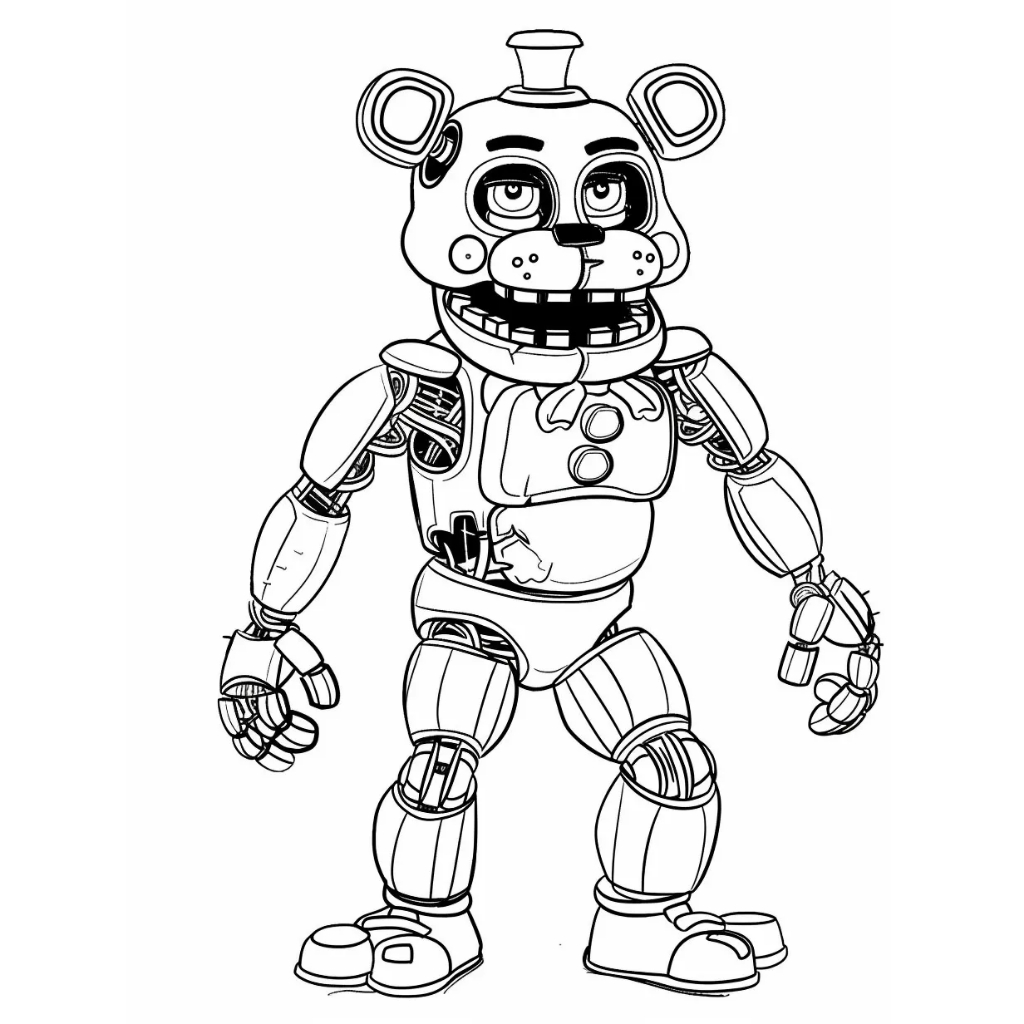 desenho para colorir fnaf