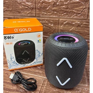 Mini Caixa de Som Bluetooth SM-20 com Luz RGB - 8W, Resistente à Água e Portátil