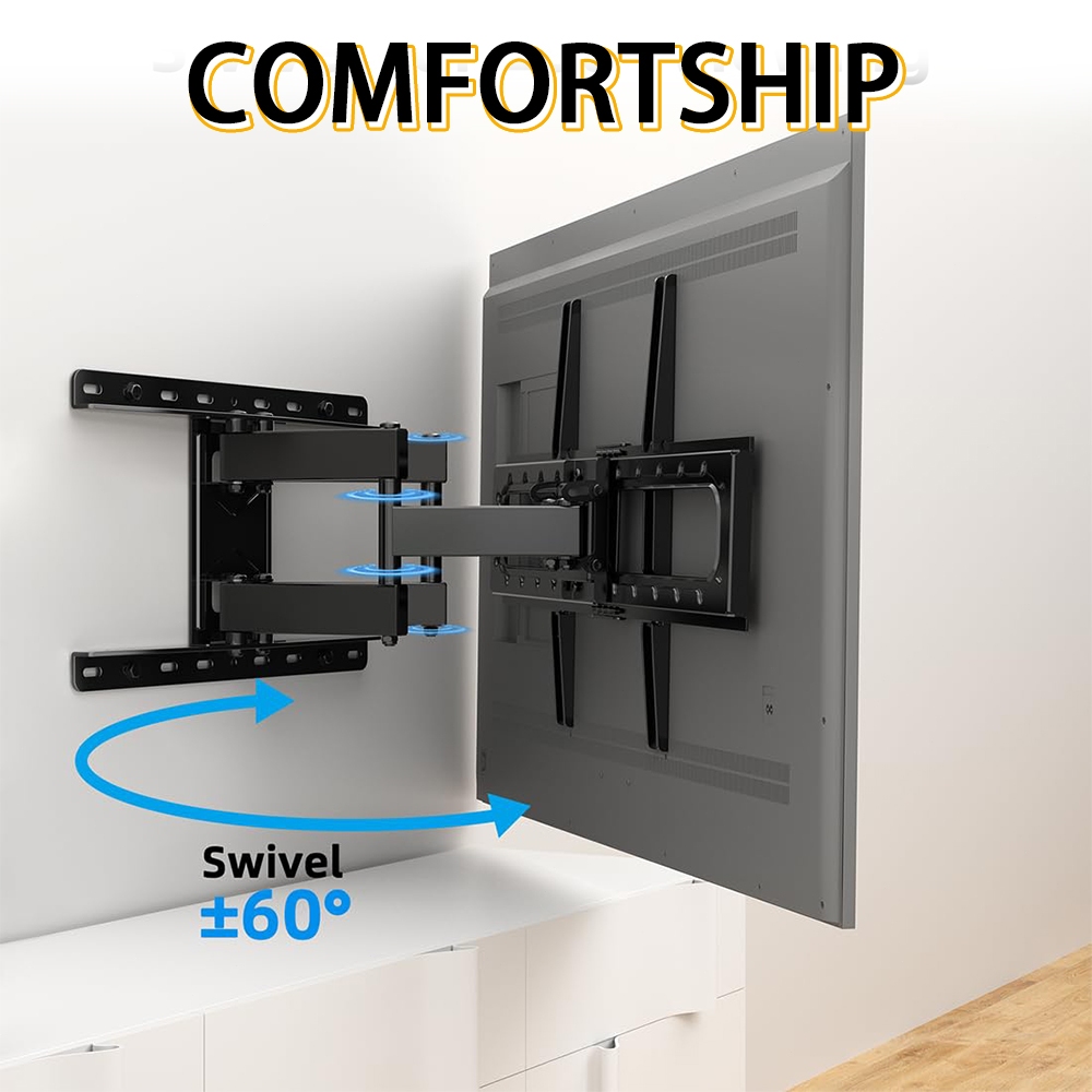 COMFORTSHIP>>Suporte de parede para TV Full Motion para a maioria das TVs de 32 a 55 polegadas Suporte para TV giratório