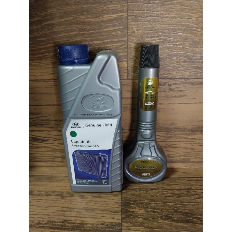 1 aditivo original Hyundai verde e 1 aditivo pra gasolina flex/gasolina