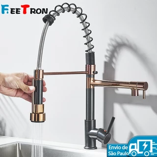 Gourmet Torneira De Cozinha Monocomando Móvel Spray Misturador