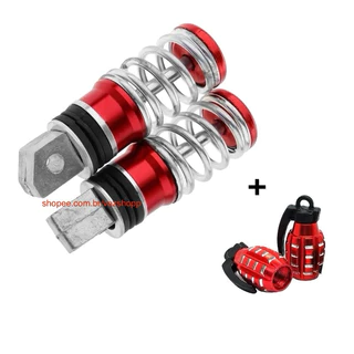 Pedaleira Moto Esportiva Mola Universal + Tampa Bico Pneu em Oferta na Shopee