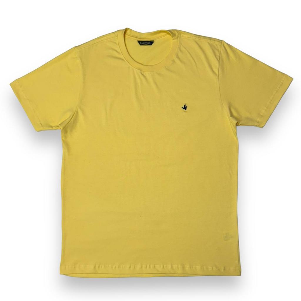 Camiseta Masculina Brooksfield amarela algodão Original