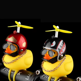 Pato Patinho Amarelo Decorativo Com Capacete Para Painel de Carros/ Motos