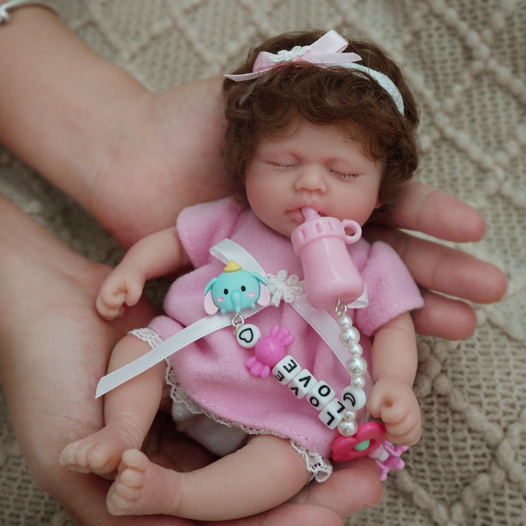 Reborn Realista BebÃ©s Reborn De Silicona Miniatura Boneca Bebê