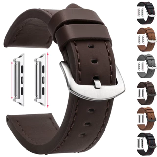 Pulseira De Couro para 38mm 40mm 44mm 45mm 49mm Ultra Para Apple Watch Se