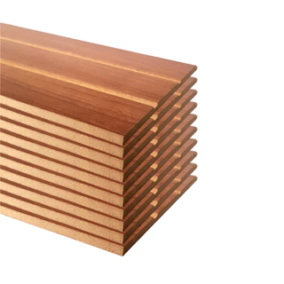 KIT com 15 Unidades Revestimento Ripado Painel Placa Decorativa - MDF 53x15cm Sala Quarto Escritório