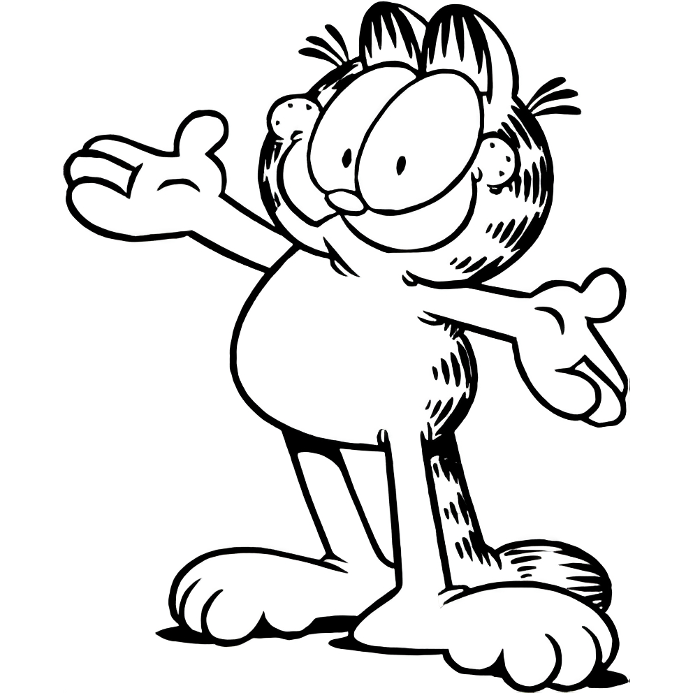 desenho para colorir garfield