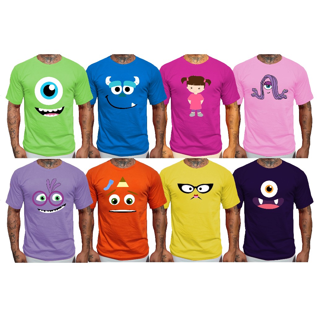 Camisetas Monstros S.A personagens | Shopee Brasil