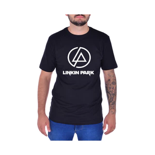 Camiseta Linkin Park Banda de Rock Algodão Premium