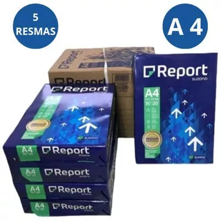 PAPEL A4 PAPEL SULFITE A4 FOLHA DE A4 A4 FOLHAS A4 1 OU 5 RESMAS FLS REPORT 75GR MELHOR QUE CHAMEX