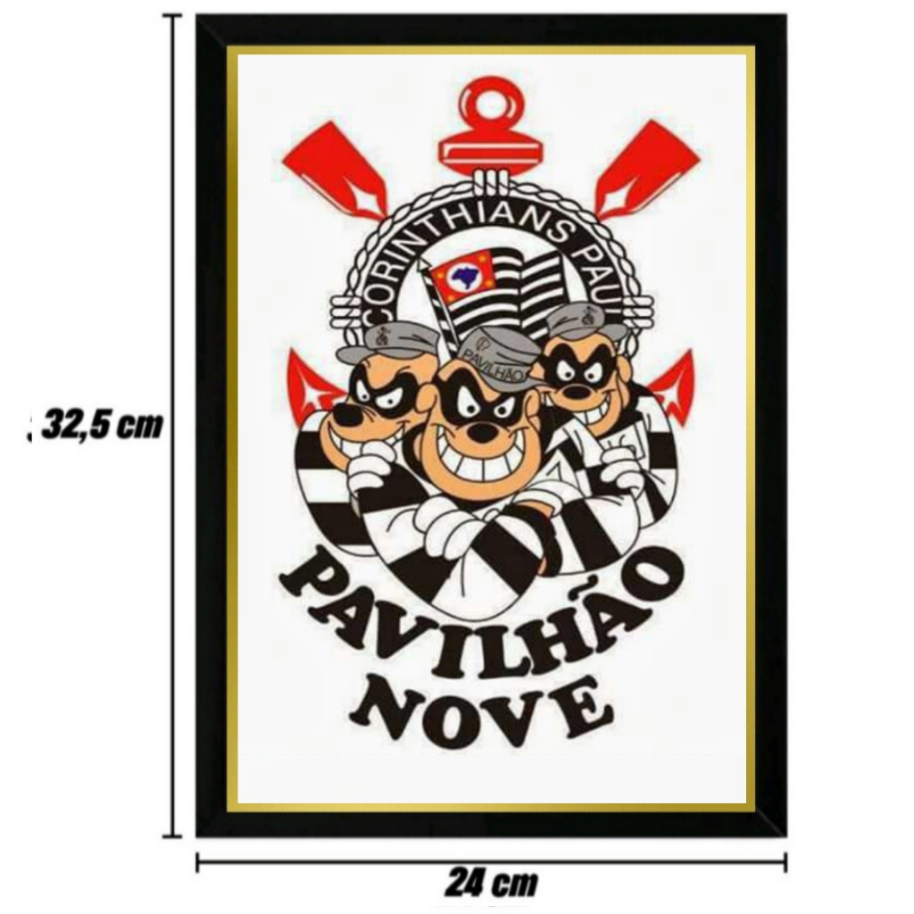 QUADRO DE PAREDE DO CORINTHIANS PAVILHÃO NOVE (COM OU SEM NOME