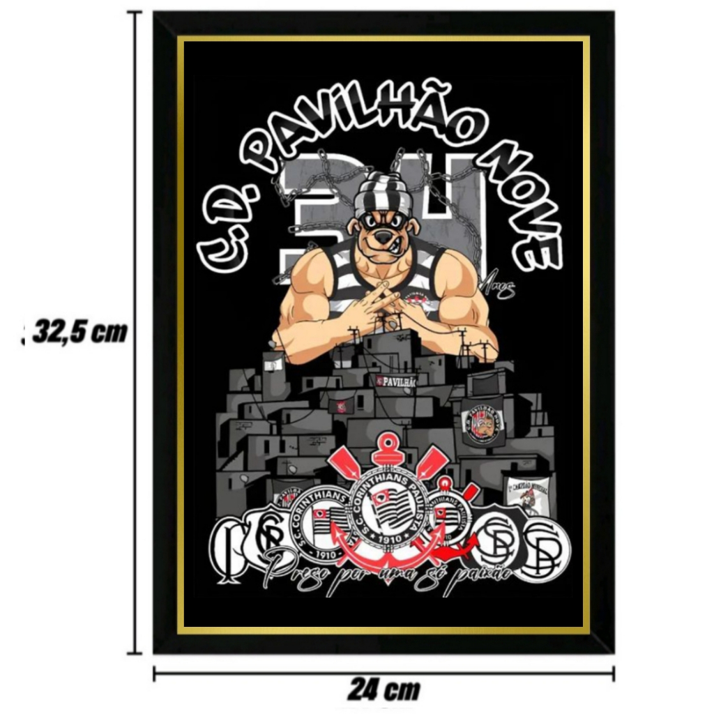 Nove Pavilhão C.D. Corinthians ( NOME SEM OU (COM NOVE PAVILHÃO CORINTHIANS DO PAREDE DE QUADRO ) XL ウェア