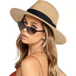 Chapéu Fedora FIBRA Sintética BEGE com Aba Flexível Unissex Linha Luxo