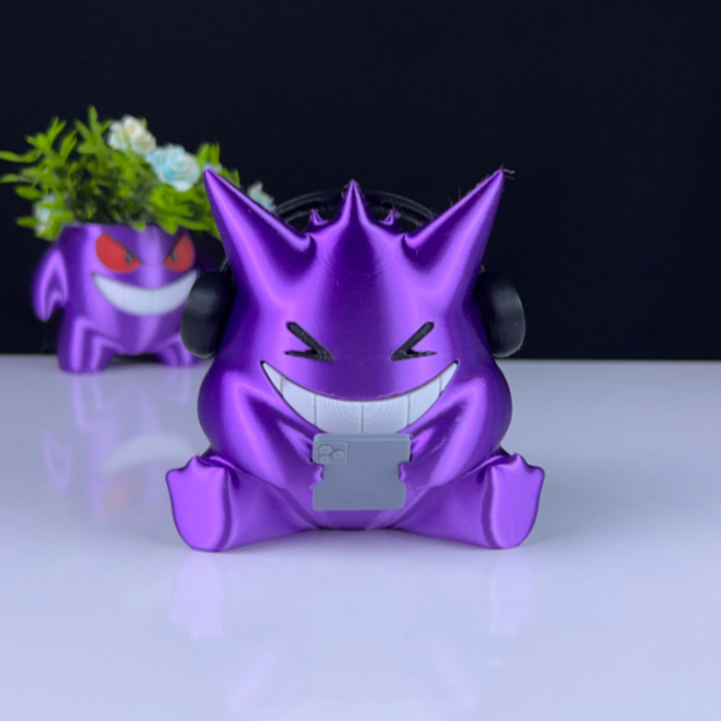 Pokemon Gengar Ouvindo Musica Item Colecionável Geek