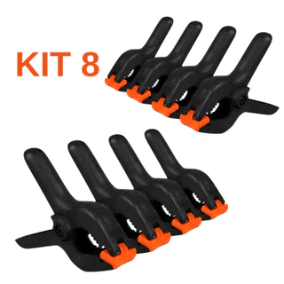 Conjunto Grampos Sargento Marceneiro Kit C/ 8 Nylon Grampo