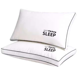 KIT 2 Travesseiro Luxo Antialérgico 100% Algodao Pillow Fibra 70 X 50 X 16 cm
