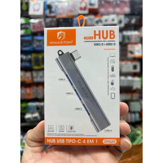 H'maston ZHQ20 Hub Adaptador USB 4 em 1 Tipo-C Multiportas Entradas USB 3.0
