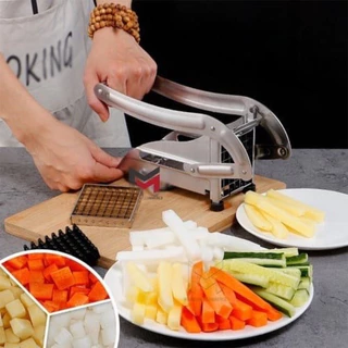 Cortador Batata Palito Fatiador Legumes Inox Manual Verduras Frutas Fatiador Portátil Profissional