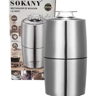 Moedor Triturador De Café Sementes Cereais Grãos Elétrico 200w 110v Portátil Aço Inoxidável