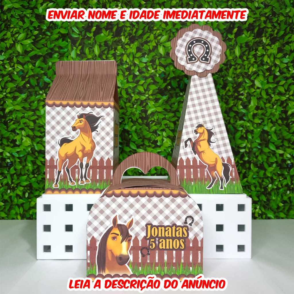 Kit Lembrancinhas Tema Cavalo Spirit