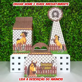 Kit Lembrancinhas Tema Cavalo Spirit