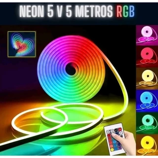5m USB 5V RGB Fita De Luz LED Neon Noturna FlexiveI Tuya Wifi Controle TB-01-5145