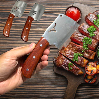 Faca Cutelo Artesanal Rustico Forjado Com Bainha Churrasco Pesca Desossar Carne