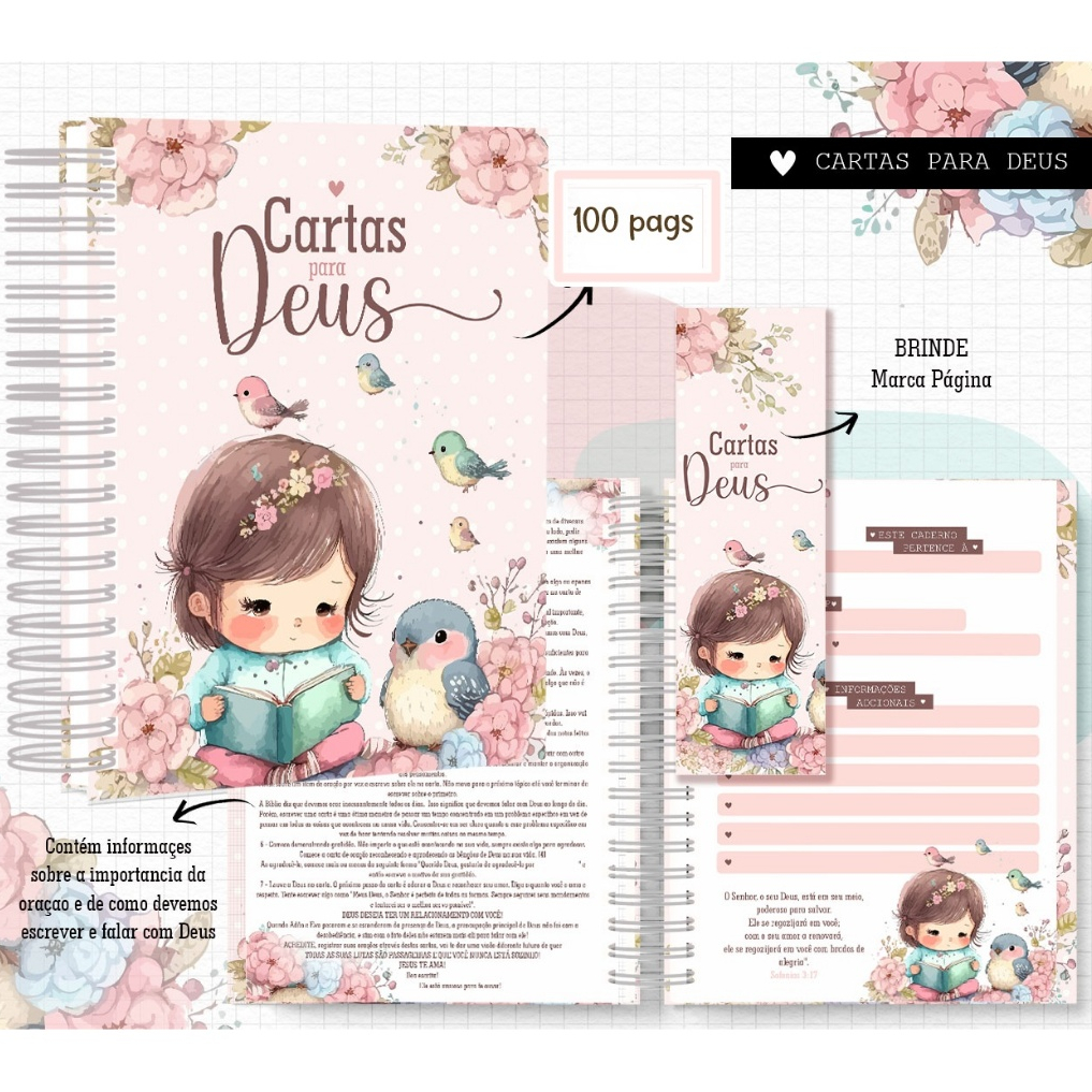 Caderno Cartas para Deus | Shopee Brasil