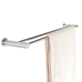 Porta Toalha Duplo Para Banheiro 70cm Inox 304 - Rr1013