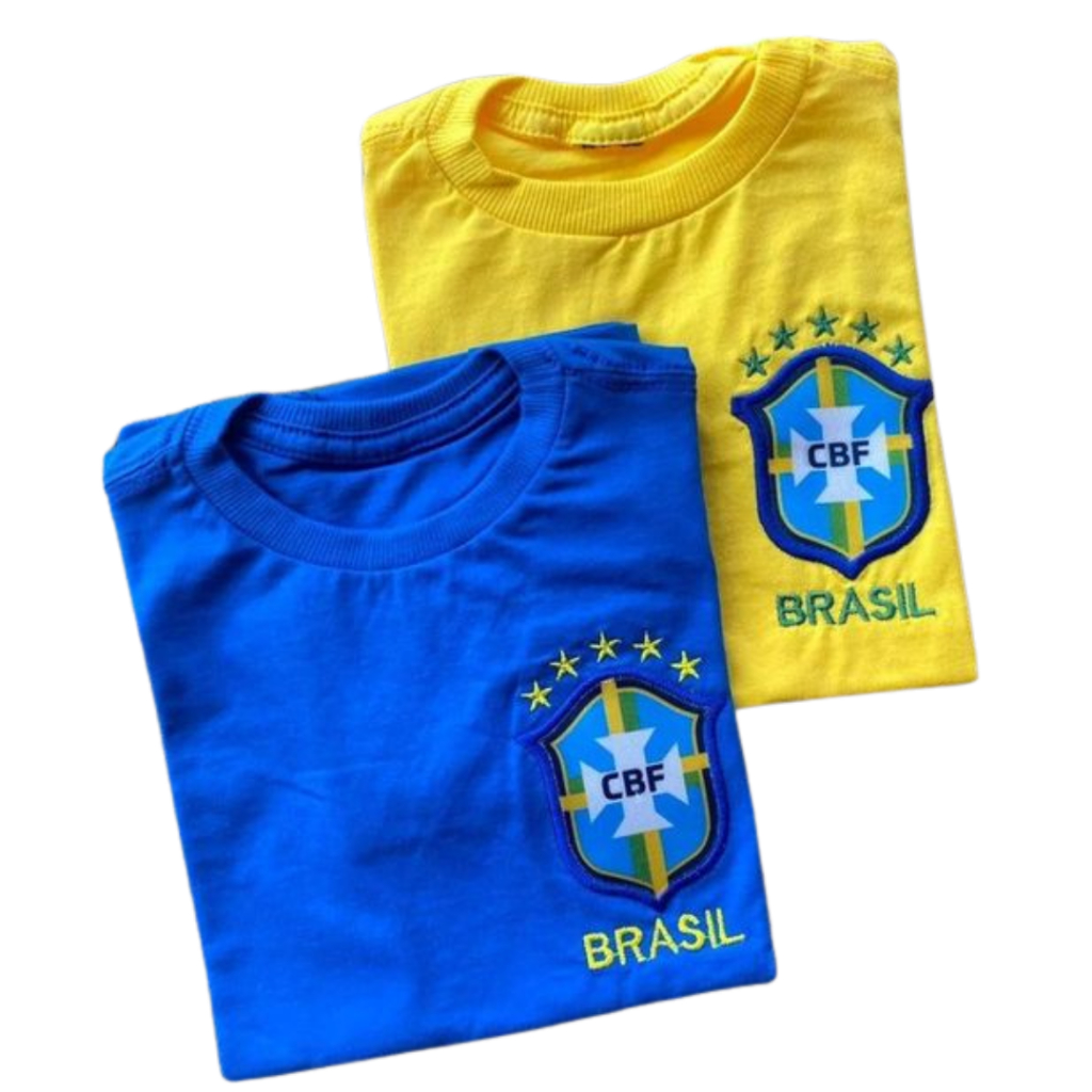 Camiseta Brasil CBF Bordado Alta Qualidade Oversized