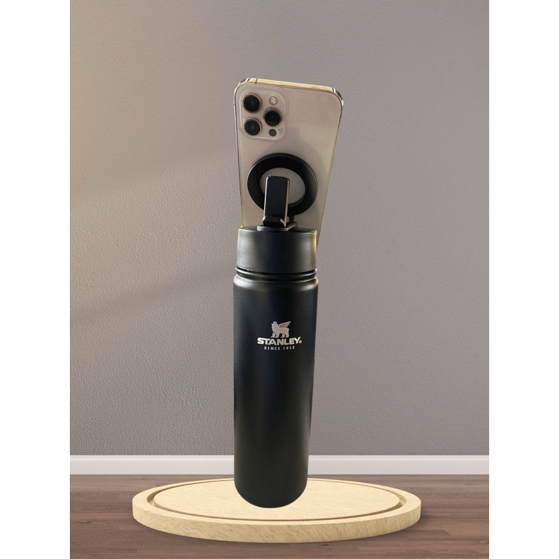 Garrafa De Água Com Suporte Telefônico Magnético De Aço Inoxidável Para Homens Garrafas De Ginástica Feminina E Infantil Isolamento Térmico De Parede Dupla Mais Fria Acessórios De Esportivas Telefônicas Garrafa Personalizada 700ml