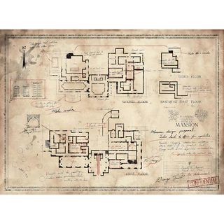 Poster: Mapa - Resident Evil Spencer Mansion Plan