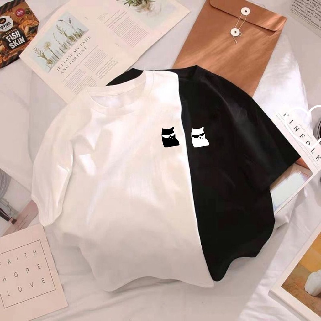 Kit 2 Camisetas Casal Namorados Meme Gato Gatinho Style