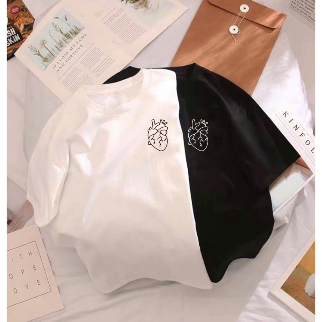Kit 2 Camisetas Casal Namorados Coração