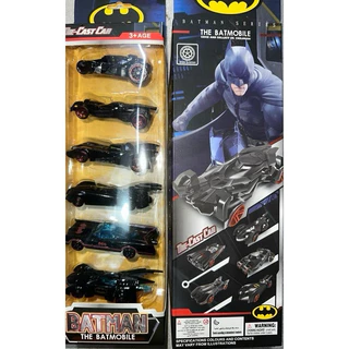 Kit 6 Carrinho De Ferro Batmovel Estilo Hot Wheels Miniaturas Colecionáveis Batman , Carrinho Brinquedo Divertido Die-ca