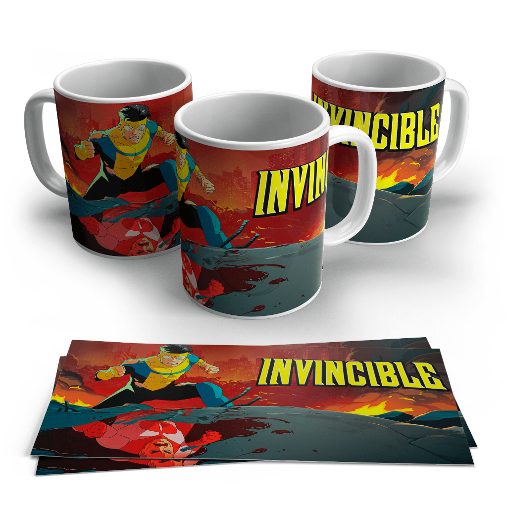 Caneca Invencível Poster Arte Série Desenho Amazon